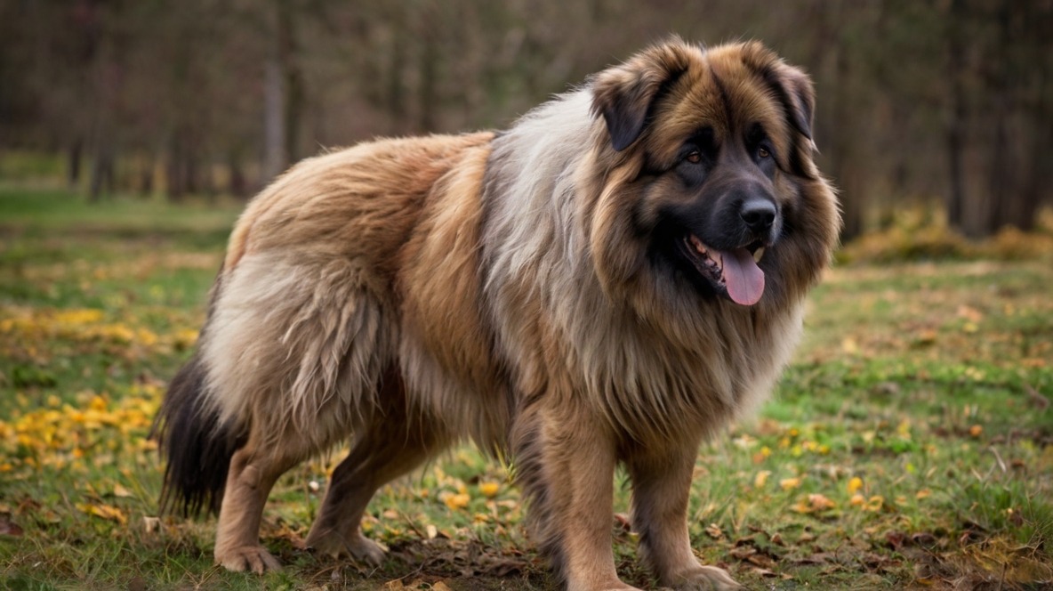 "Caucasian Shepherd Dog with a thick coat"