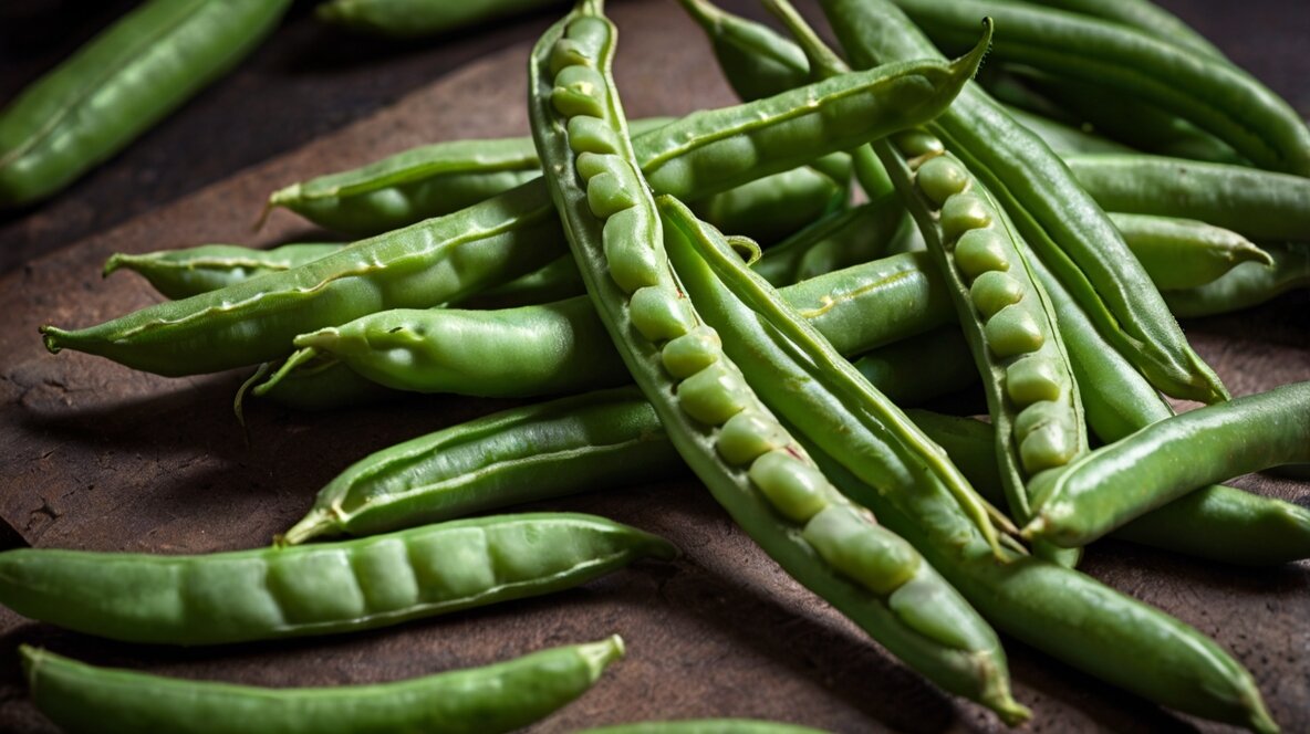 Cats eat Fresh Green Beans